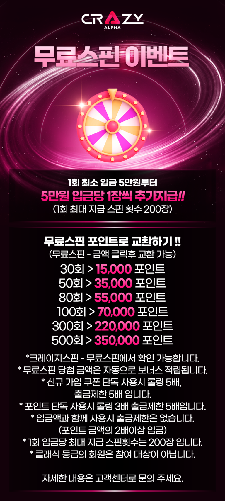 크레이지알파 이벤트